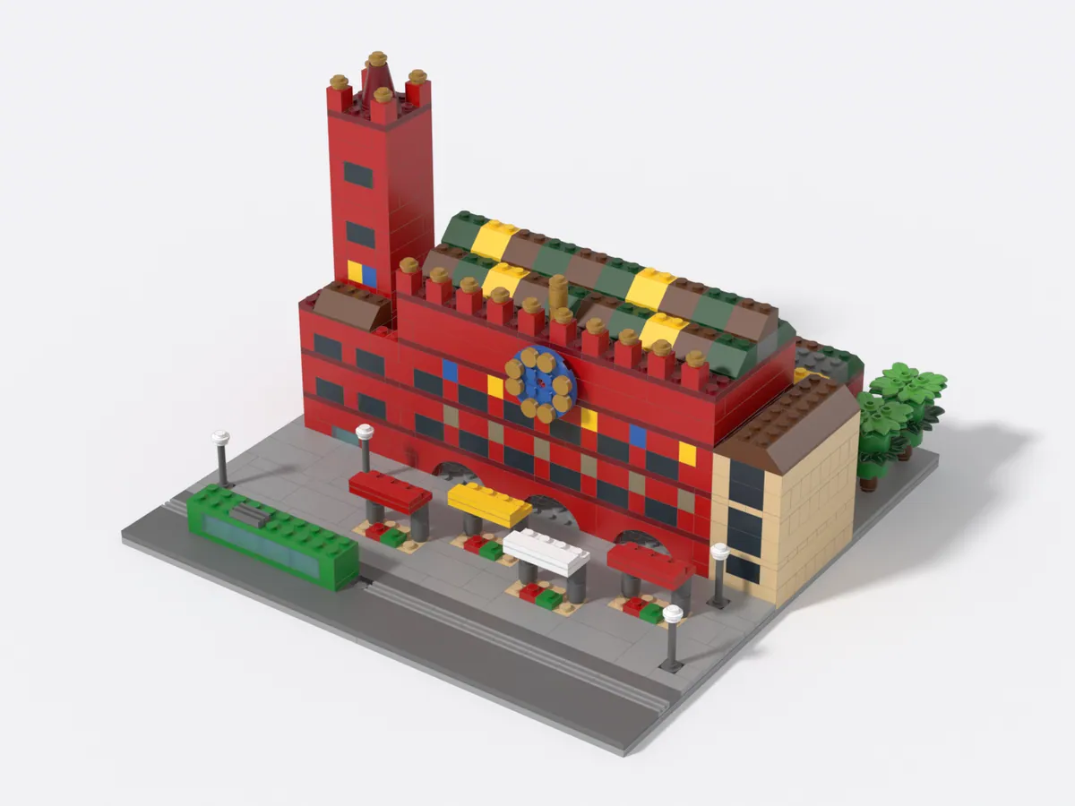 Rathaus Basel model, front right