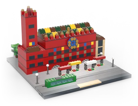 Brick-built model of the Rathaus Basel