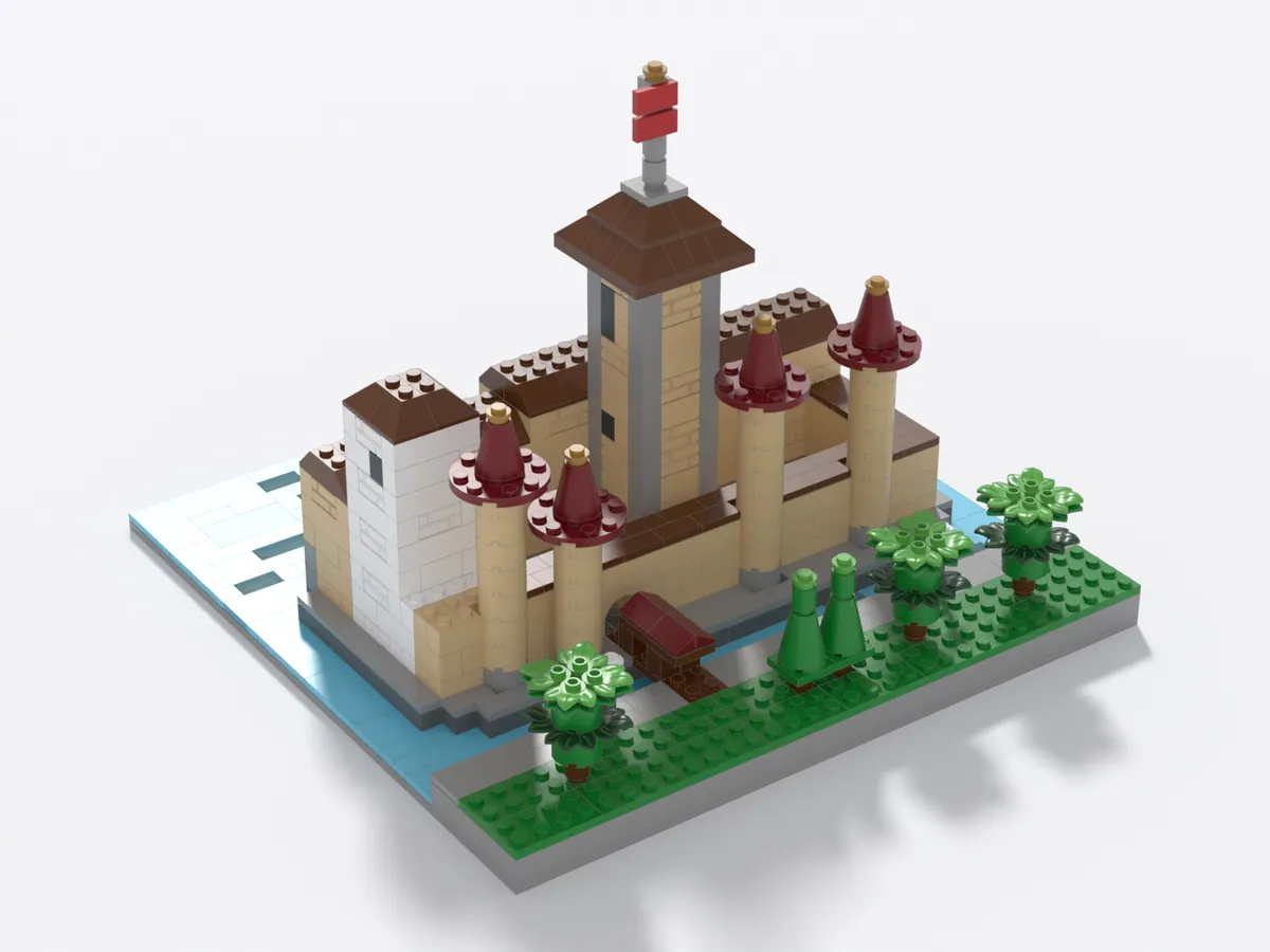 Château de Chillon model, back right