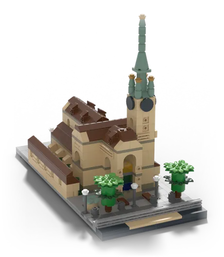 Brick-built model of the Fraumünster