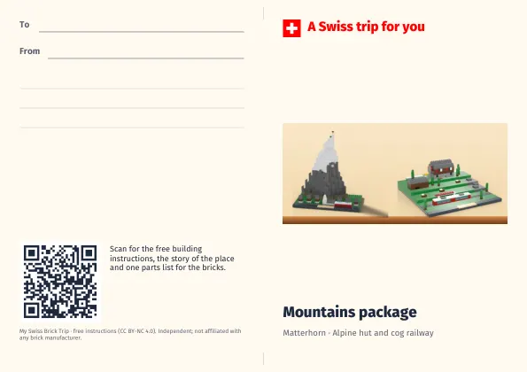 Gift card for Mountains package