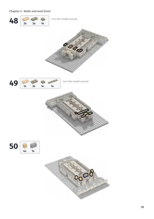 Booklet page 31: Build steps