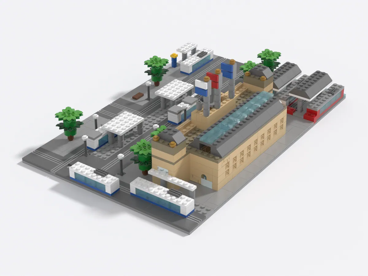 Zürich Hauptbahnhof model, back left