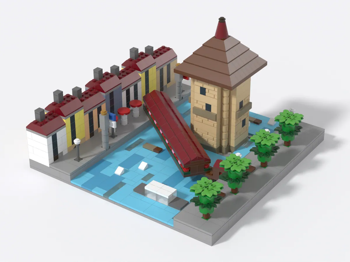 Kapellbrücke and Wasserturm model, front right