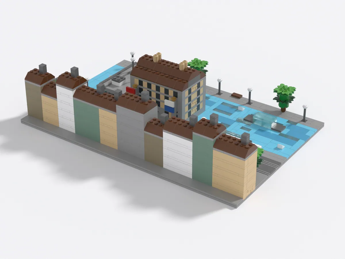 Limmatquai and Rathaus model, back left