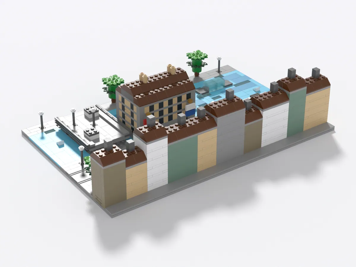 Limmatquai and Rathaus model, back right