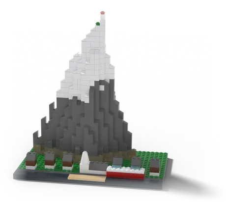 Brick-built model of the Matterhorn