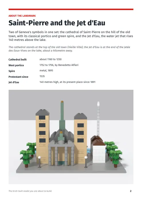 Booklet page 2: About the landmark